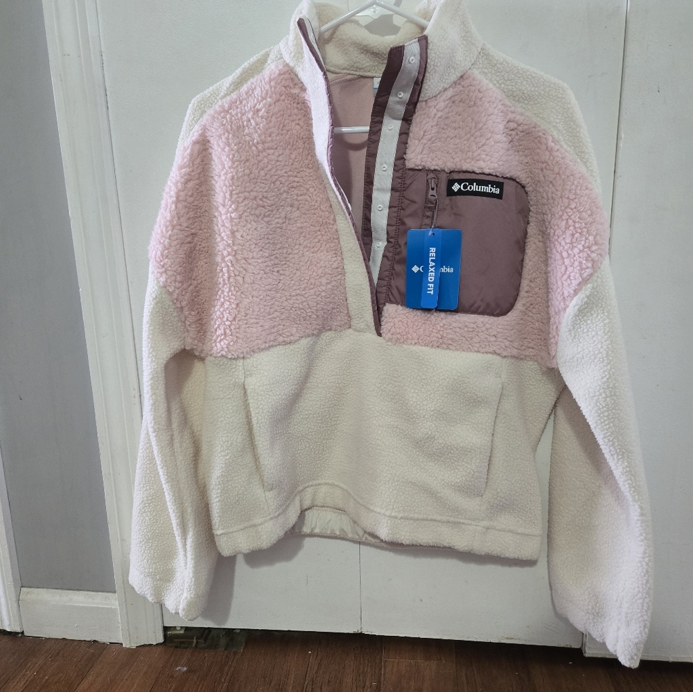 Columbia Womens Two-Tone Fleece Pullover - Picture 2 of 2